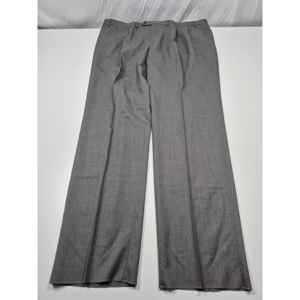 VTG Lauren Ralph Lauren Dress Pants Men's 46x36 Gray Wool Pleated Unhemmed NWT